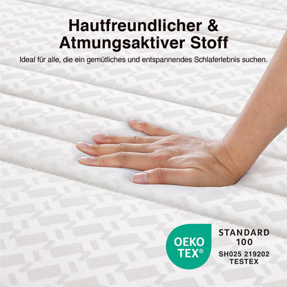Novilla 7-Zonen Kaltschaummatratze H3/H4 90x200 cm, 12 cm hoch