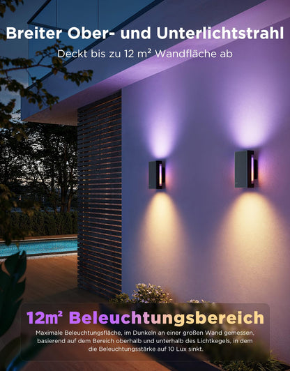 Govee Outdoor UpDown Wandleuchte RGBICWW Matter - 2er-Pack