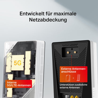 Mercusys MB520-5G 5G LTE Router mit Wi-Fi 6 AX3000 Dualband WLAN