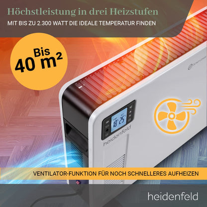 Heidenfeld EK100 Konvektor Heizung elektrisch - 2300 Watt