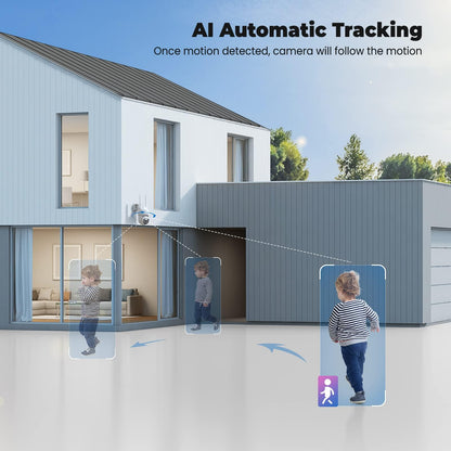 Codnida 2K WLAN IP Kamera Aussen Set – PTZ & Farb-Nachtsicht