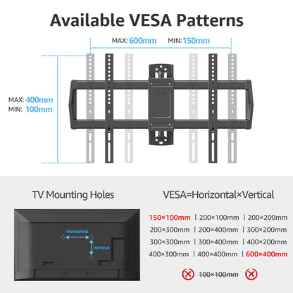 MOUNTUP TV Wandhalterung EU0047-L, 962 mm Langarm, 42–75 Zoll, 45 kg