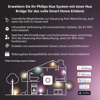 Philips Hue White & Color Ambiance E14 LED Kerzenlampe, 470 lm