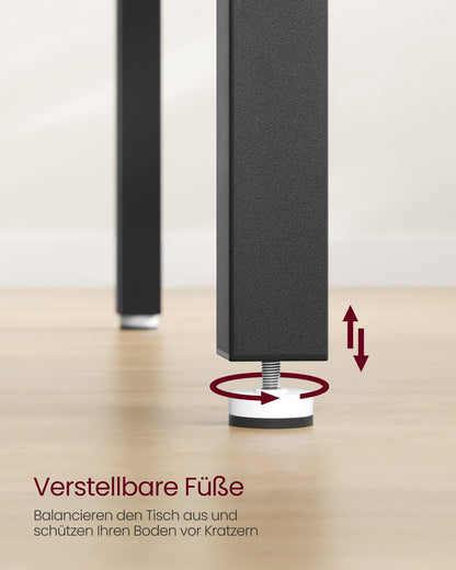 VASAGLE KDT081B01 Esstisch - Vintagebraun/Schwarz 110x70 cm