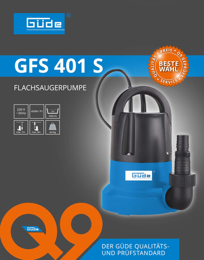 Güde Flachsaugerpumpe GFS 401 S – Entwässerungspumpe
