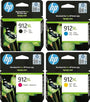 HP 912XL Original Multipack Druckerpatronen Hohe Reichweite, CMYK-Farbpatronen zum Drucken in HP Druckern.