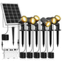 MEIKEE Solar Gartenstrahler 6er-Set mit Erdspiess, 2700K IP66 – warmweisse Leuchten zur Gartenbeleuchtung