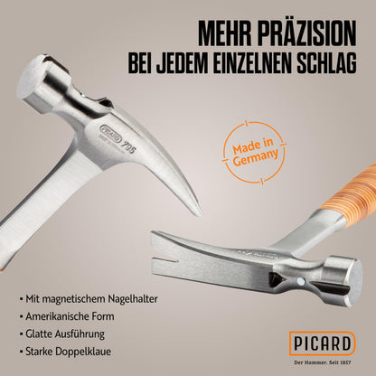 PICARD Ganzstahl-Rip-Hammer 795 - Amerikanische Form 1000g glatt