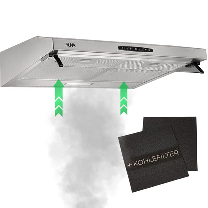 YUNA Mila KUBH 60205 Unterbau Dunstabzugshaube - Edelstahl 60 cm