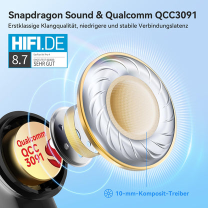EarFun Air Pro 4 Bluetooth Kopfhörer mit adaptivem Noise Cancelling