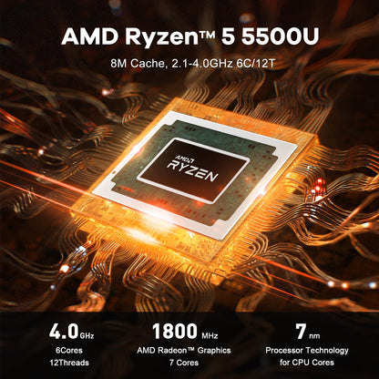 Beelink SER5 Mini PC - AMD Ryzen 5 5500U, 32GB RAM, 500GB SSD