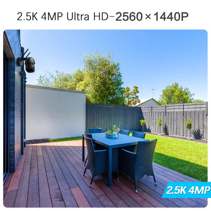 Ctronics 2.5K 4MP Überwachungskamera Aussen WLAN PTZ, 2 St - Schwarz