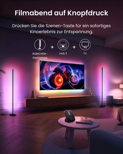 SwitchBot Matter RGBICWW LED Stehlampe Smart Home – Schwarz