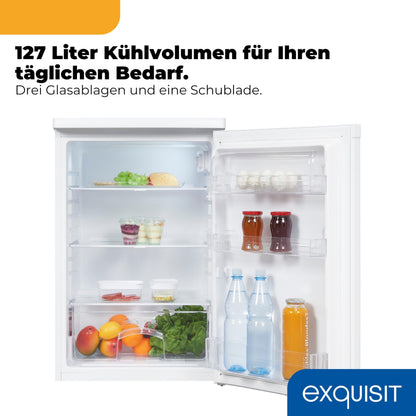 Exquisit Vollraumkühlschrank KS516-V-040E weiss, 127 l, LED