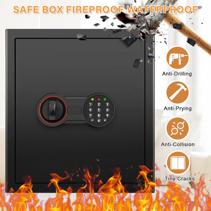 Tiskgg EH Safe Tresor 50 L feuerfest Stahl mit Zahlenschloss und LED