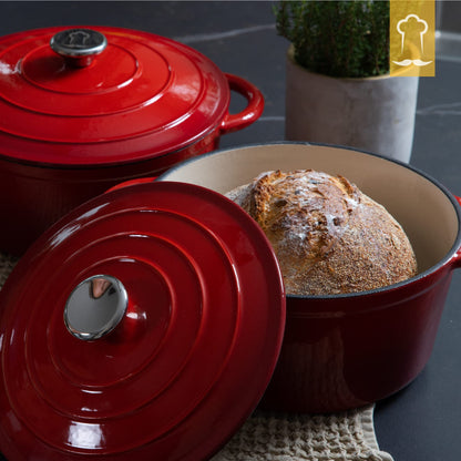 Chefarone Gusseisen Topf Schmortopf - emailliert 26 cm