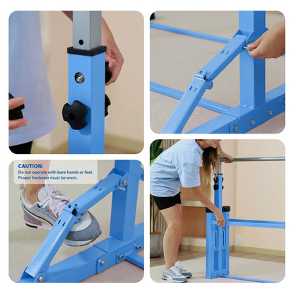 RokePro Gymnastik Turnreck,Faltbarer Turnreck Reckstange,Turnreck höhenverstellbar, Turnstange Indoor & Outdoor, Trainingsgeräte, Übungsstange für den Innenbereich, Heimtraining