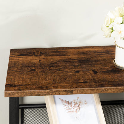 HOOBRO Schuhregal 10 Ebenen - Vintagebraun-Schwarz EBF107XJ01