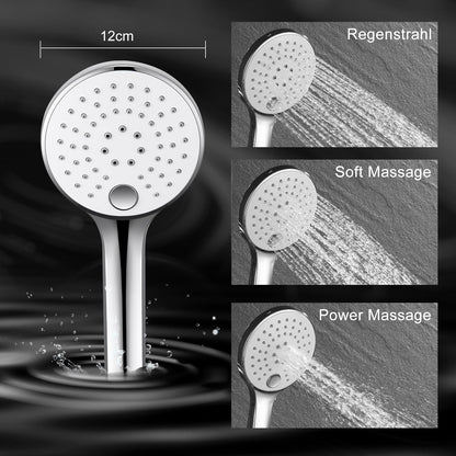 JOHO Regendusche Duschsystem Thermostat – Edelstahl Chrom D25cm