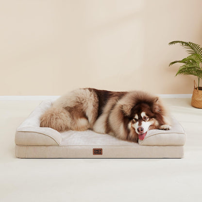 EHEYCIGA Orthopädisches Hundebett Grosse Hunde Beige - 112x81cm