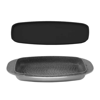 STONELINE Aluguss Bräter Set 5-teilig mit Deckel, induktionsgeeignet