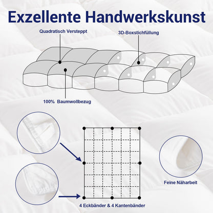 Uniency Daunendecke Winterdecke Extra Warm 2000g - 155x220 cm