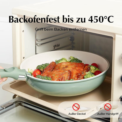 Redchef Kochgeschirr-Set 16-tlg. Antihaft Grün Abnehmbar