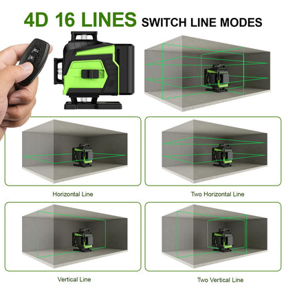 ProfiLine Kreuzlinienlaser Grün 4x360° 16 Linien Selbstnivellierend