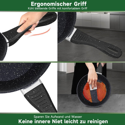 Scheffler Pfannenset Induktion 20/24/28 cm mit Antihaftbeschichtung