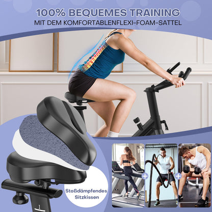 SLUNSE Leises Hometrainer Ergometer – Fitnessbike mit APP
