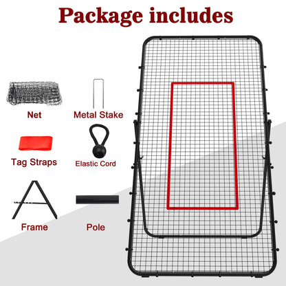 LIANTRAL Volleyball Rebounder Netz 2,2 x 1,2 m, verstellbar, schwarz