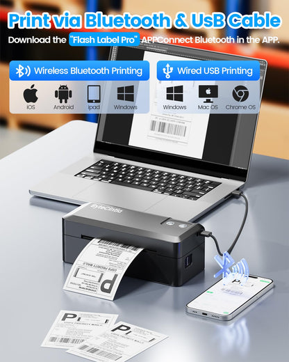 ByteCintia Bluetooth Etikettendrucker - 4x6 Thermodrucker
