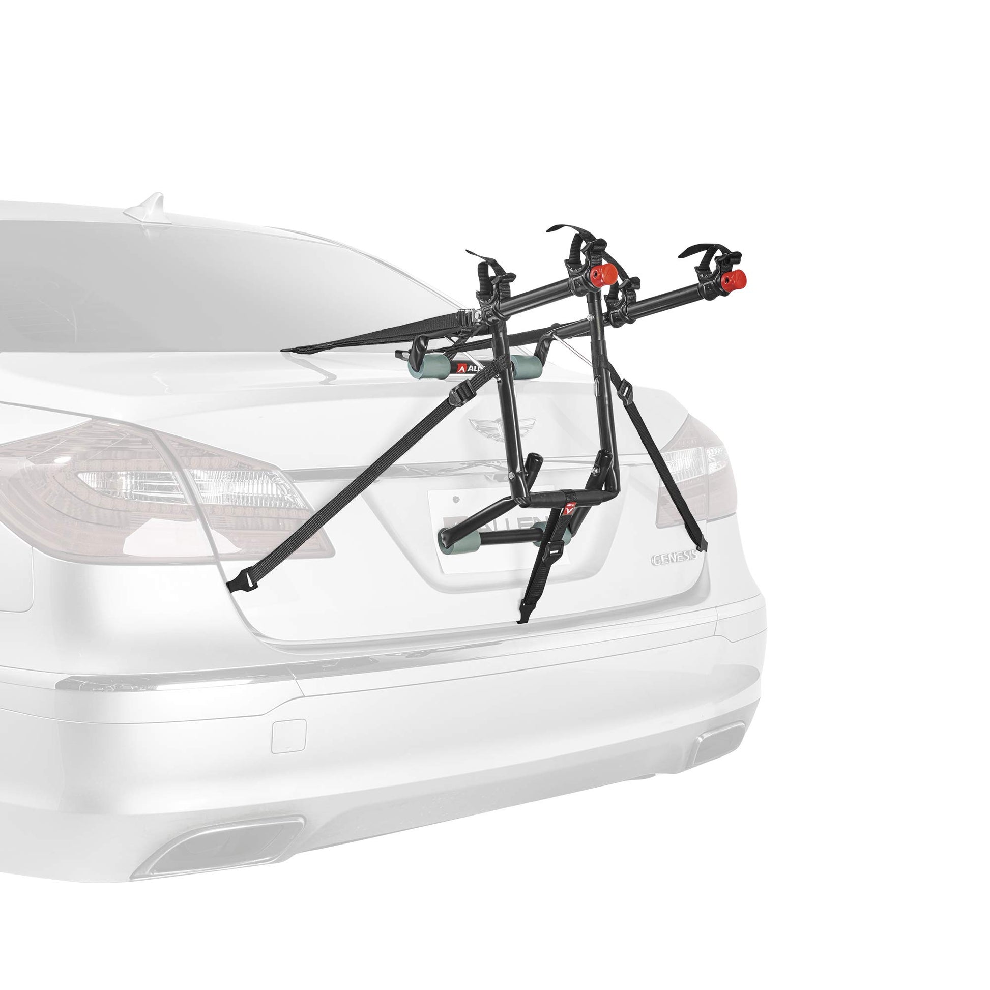 Allen Sports Fahrradträger 102DN-R für 2 Fahrräder, Kofferraummontage, schwarz, gepolsterter Bodenrahmen