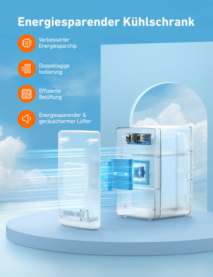 AstroAI 2-in-1 Mini Kühlschrank 6L Kühl/Heiz Schwarz