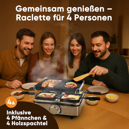 ProfiCook Raclette-Grill PC RG 1301 für 4 Personen mit Wendegussplatte