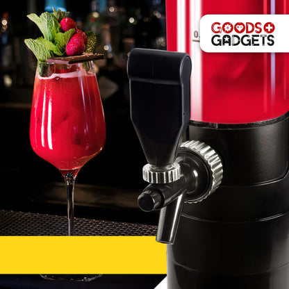 GOODS+GADGETS Trinksäule Biersäule mit Zapfhahn – XXL 5L