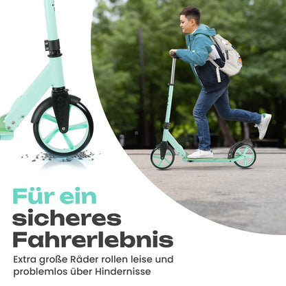 Rollkönig Kinderroller, faltbarer Cityroller mit grossen Rädern