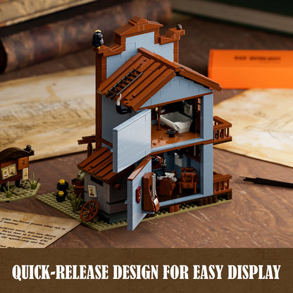 FUNWHOLE Old West Sheriff's Office Beleuchtung Klemmbausteine Set