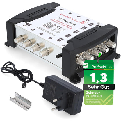 ZEHNDER 5/8 Multischalter für Quattro & Quad LNB 1x SAT / 8 Teilnehmer