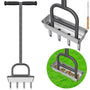 Lifeswell Rasenlüfter, manueller Aerifizierer mit Auffangschale und Gummigriff