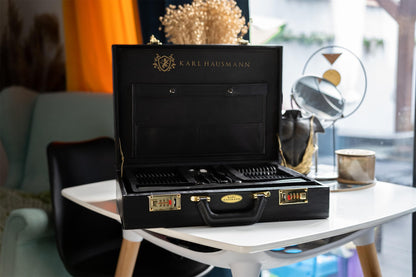 KARL HAUSMANN Besteckset 72-teilig für 12 Personen - Schwarz