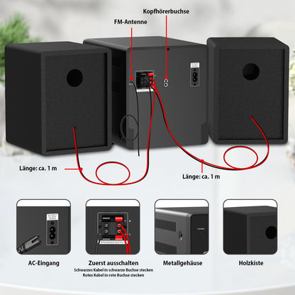 AudioPro Mini-Komponente CD-System 30W - Bluetooth, USB, UKW