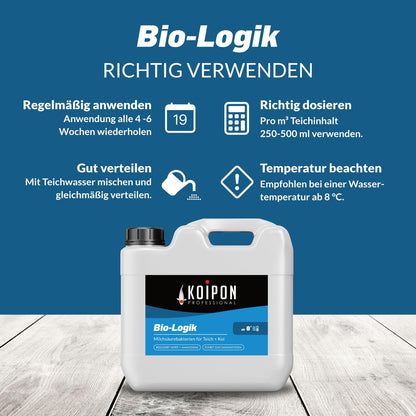 KOIPON Bio-Logik Milchsäurebakterien 5 l Teichpflege für Fischteich