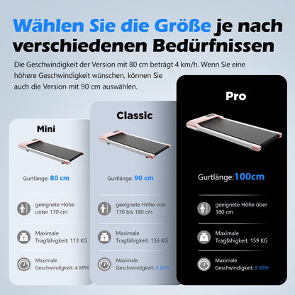 Superun Raceable Walking Pad Laufband – 2.5 PS, App & Fernbedienung