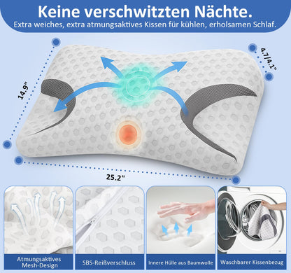 Hypuno CPAP Kissen, Memory Foam Nackenstützkissen für Seitenschläfer