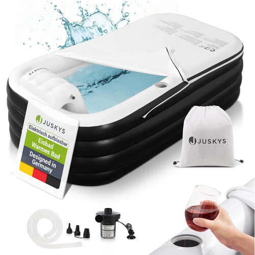 Juskys Aufblasbare Eistonne M – Outdoor Eisbad für Erwachsene