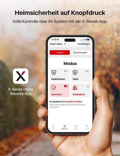 X-Sense AS08 Smart Home Alarmanlage mit Tür- und Fenstersensoren