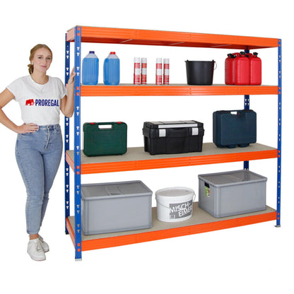 PROREGAL Rhino Schwerlastregal 180x200x60cm 500kg blau/orange