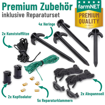 VOSS.farming farmNET+ Schafnetz 25m, 90cm, Elektrozaun-Netz grün