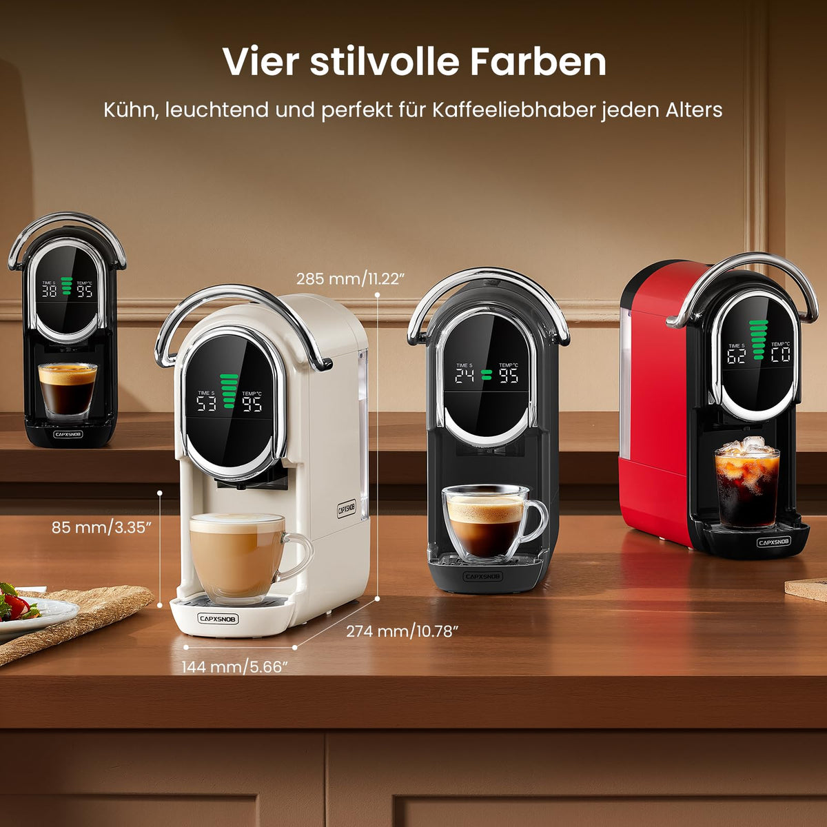 CAPXSNOB Kapselmaschine Magician1 Mini 5-in-1, Nespresso, Dolce Gusto –